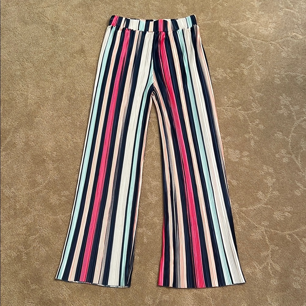Versona Colorful Pleated Boutique Pants, Large